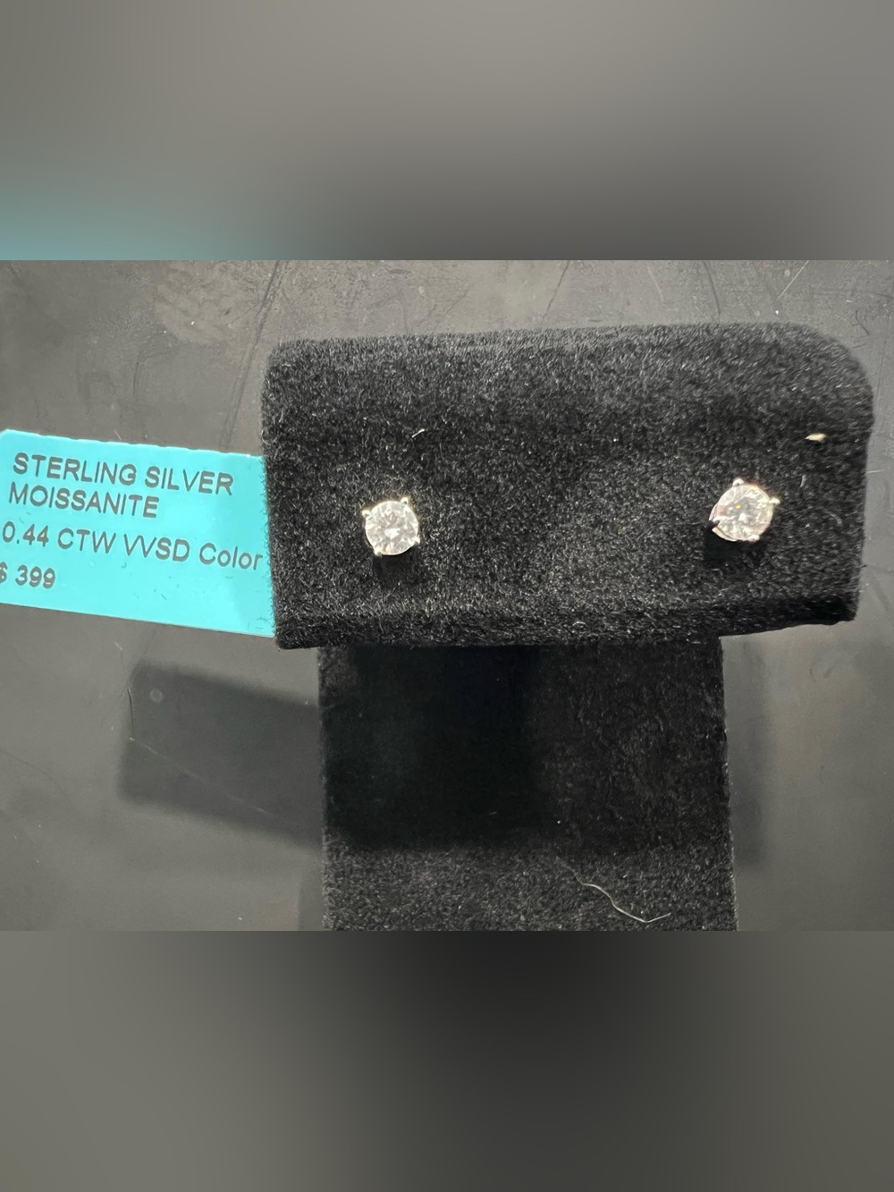 Sterling Silver Moissanite Stud Earrings